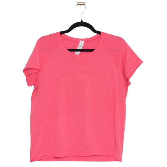 Lululemon Swiftly Tech Race Length T-Shirt Coral Pink Size 14 - Picture 1 of 6